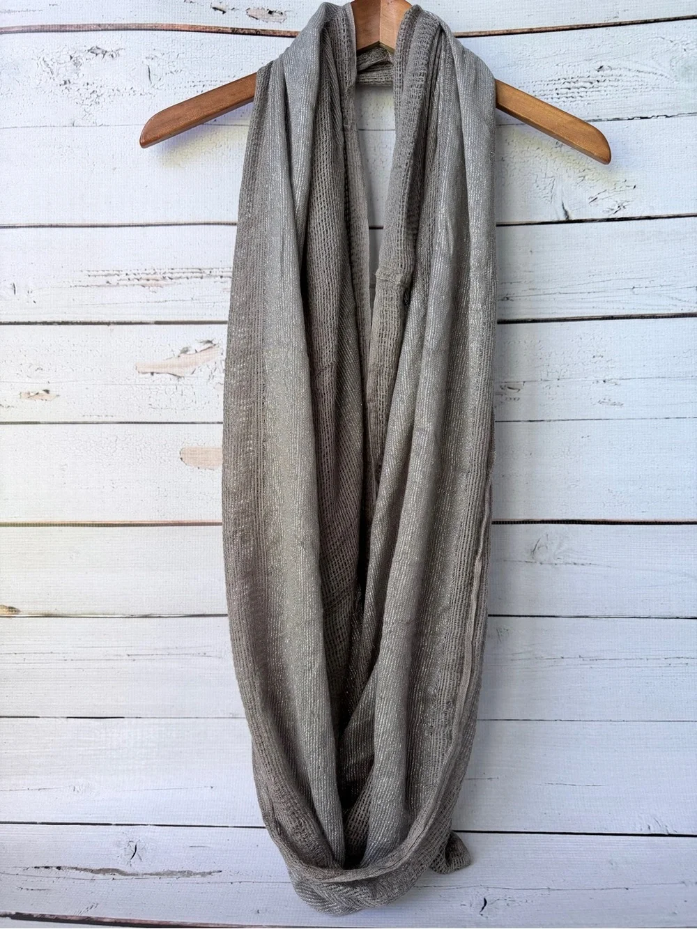 Lightweight Taupe Infinity Scarf
